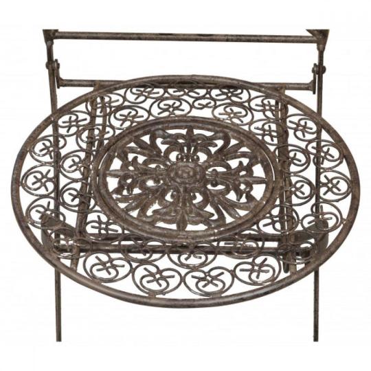 kovan zelezny cierny tvarovany ozdobny zahradny stolcek stredomorska terasa antikorozny vonkajsie lameridiana vyzdoba provence zelezo budapest pivnica taliansko vzorovany.jpg